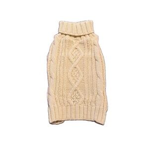 Kyeese Wear Dog Sweater Clothes Turtle Neck Knit Golden Thread 14" Back